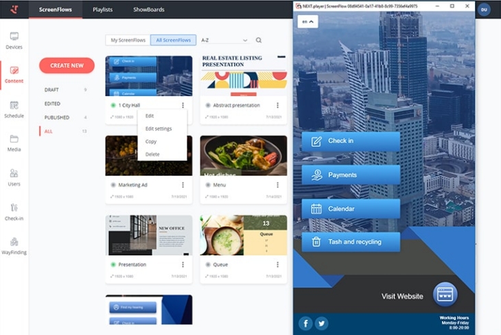 Play multimedia playlists