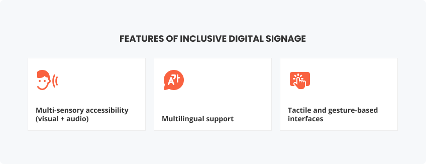 Inclusive digital signage features