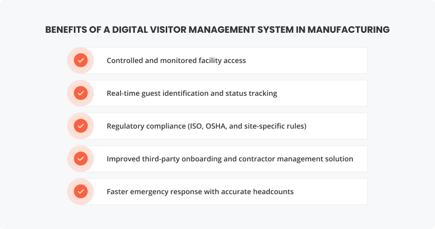 Benefits of a digital visitor management system in manufacturing