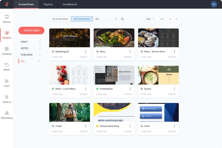 Create or upload multimedia content