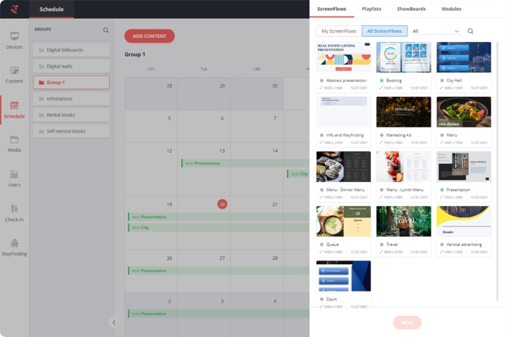 Schedule multi-store playback