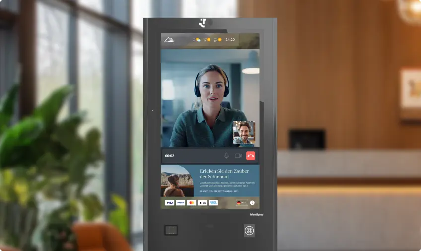 Video chat kiosk