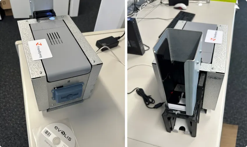 Evolis Printer Module from the Welcome 43 Pro Kiosk