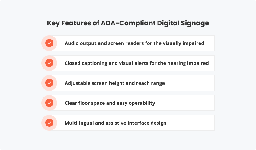 Key Features of Compliant Digital Signage