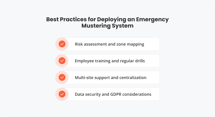 Best Practices for Deploying an Emergency Mustering System